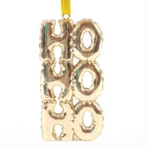NEW 8 Oak Lane Balloon Style Gold Ho Ho Ho Ornament